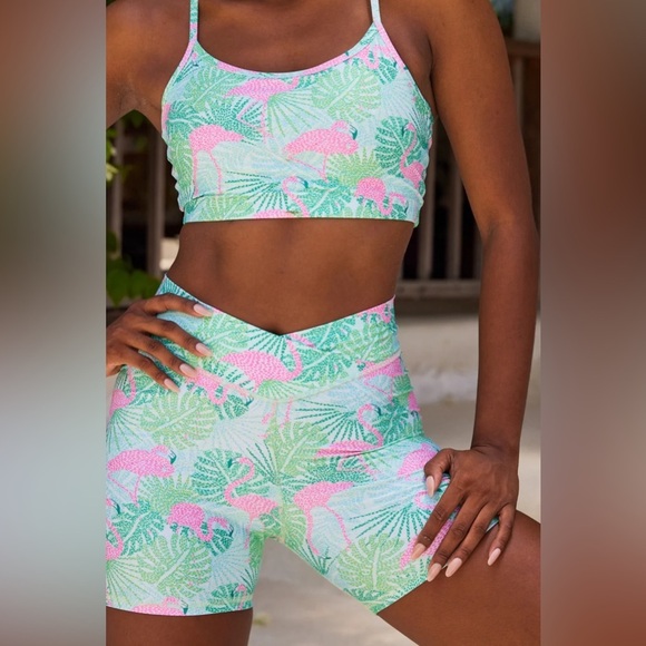 NEW! Kenny Flowers The Sunshine State Sport Shorts Flamingo Green Pink M, XXL - Picture 2 of 11